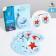 Cards on the ring for learning English "sea inhabitants", 20 cards, ring, 3+