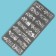Stamping disk Metal "Flower Sketches", 12 × 6 cm