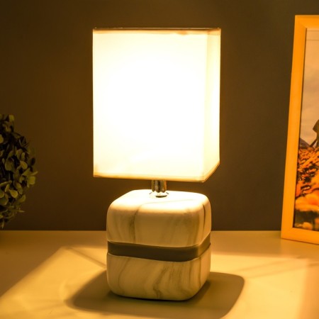 Olivia desktop E14 40W white-gray 12.5x12.5x30 cm Risalux-2