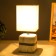 Olivia desktop E14 40W white-gray 12.5x12.5x30 cm Risalux