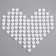 Plastic sores are decorative, set of 100 pcs., Size 1 pc. - 2 × 2 cm, white color
