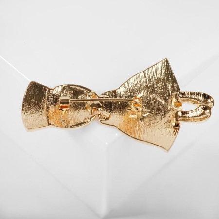 Brooch "Nurse" with a heart, colored in gold-1