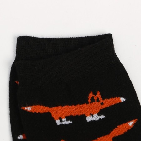 Women's socks, black color/fox, size 23-2
