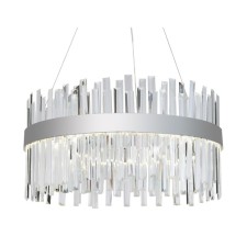 Люстра светодиодная подвесная с хрусталём Ambrella light, Traditional, TR5009, LED, 70 Вт, 5250Lum, 3000-6400К, цвет хром