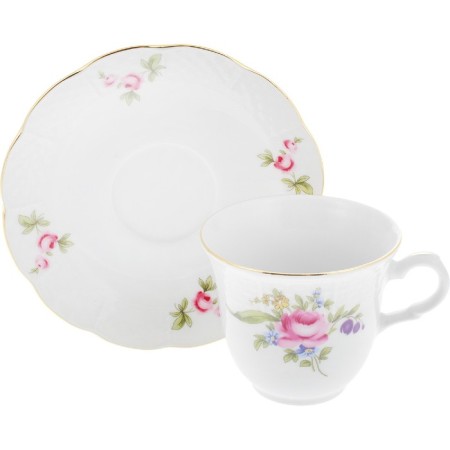 Tea Service 6/9 Menuet, decor "Meissen flower, gold laying", 15 items-2