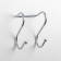 Double railing hook, d = 2.5 cm, 6 cm, chromium color