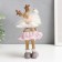 Souvenir Polystone "Olenikha in a pink skirt with a cake" 9.5x10x19.5 cm