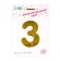 Foil ball 40 "number 3, gold color