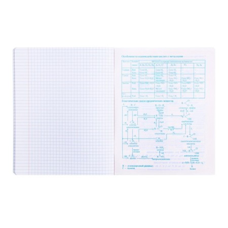 An objective note 48 sheets in the cage "Anime. Chemia", cover shaking cardboard, UV-lak, OFSET Block-4