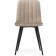 Stool on a metal frame Dani metal/velor, black/beige 43x48x85 cm