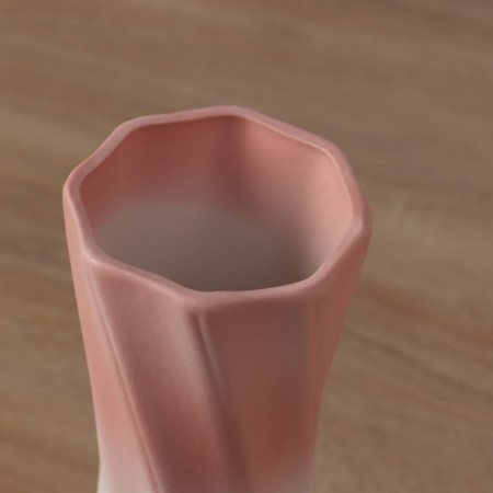 VAZA Ceramics Table "Heidi" line, 20.5x7.5 cm, white-pink-1