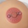 Piercing for the chest "bar", pink color in silver