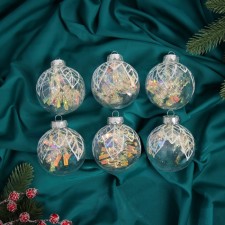 Set of balls plastic D-8 cm, 6 pcs 