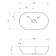 ABBER STEIN AS2611 sink, invoice, 560x320x155 mm, artificial stone, white