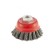 Matrix Ushm brush, d = 75 mm, M14, cup, two -row, twisted wire 0.35 mm