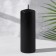 Candle - cylinder, 5x15 cm, black lacquered, 14 hours