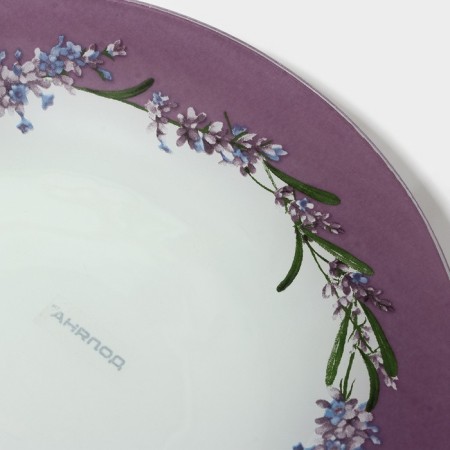 Plate dessert shade "Lavender branch", D = 20 cm-4