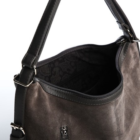 Women's bag with lightning, gray color-6