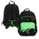 Youth backpack 40 x 25 x 13 cm, Grizzly, ergonomic back, laptop compartment, black/green
