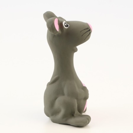 Bruttail toy for dogs from latex "Mouse", 10 cm, gray-2