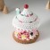 Souvenir Polystone Light "Gingerbread House Pink in the Glazes with a snowman" 11.5x11.5x15 cm