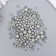 Beads for creativity plastic "Round. Silver" d = 3-8 mm, set 10 grams