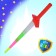 Sword of the light “Bright Warrior”, light effects, works from batteries, Mix color