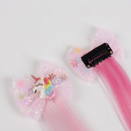 Local Locom "Bow", straight hair, on a hairpin, 32 cm, color mix-3