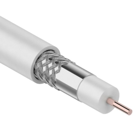 Bay Coaching Cable RG-6U, 75om, CCS/Al/Al, 48%, 20M, Indoor, White Proconnect