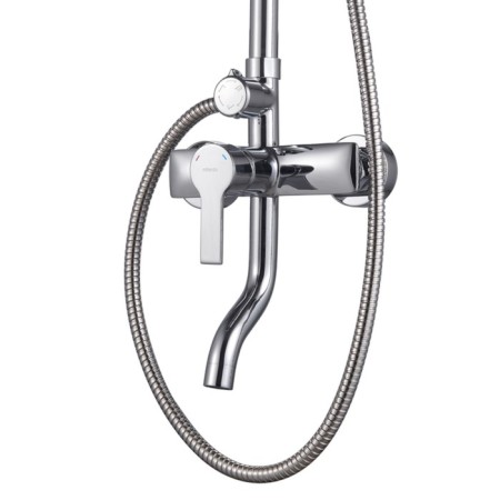 The shower system Milardo Stripe Stersb1fm06, tropical shower, shower set, brass, chrome-1