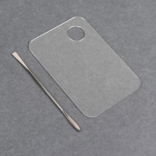 Palette for mixing varnishes, 10 × 15 cm, with a shaber 15 cm, the color is transparent glossy