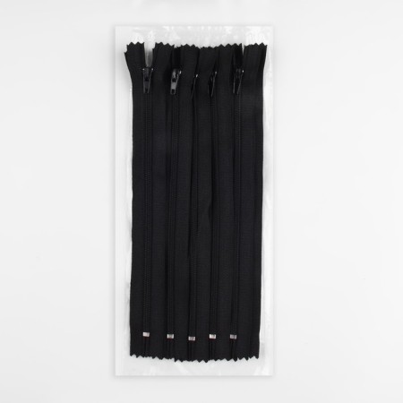 Lightning "Spiral", No. 3, non -proceeding, castle machine, 20 cm, black color-2