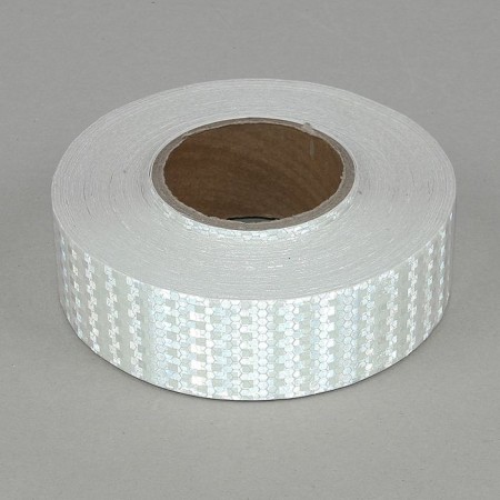 Reflective tape, self -adhesive, white, 5 cm x 45 m