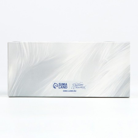 Box for 3 sweets with cells “Silver”, 13.3 x 3.3 x 5.8 cm, New Year-5