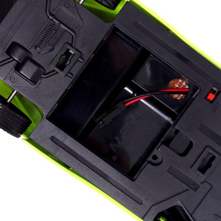 Radio controlled machine "Sports", battery, on the control panel, light effects, green color, 1:18-3
