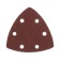 The grinding triangle on Velcro Patriot, 80x80x80mm, P80, 6 holes, 5 pcs.