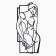 Wind -up decoration for the interior, panel on the wall of wood "Girl" 72 x 30 cm