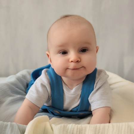 Set: T-shirt and overalls crumb I am Basic Line, height 62-68 cm, blue-2