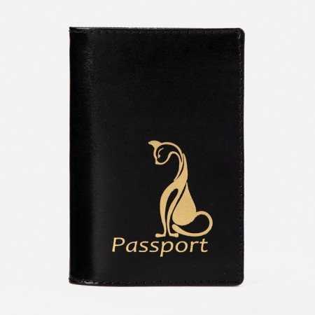 Cover for passport, black color