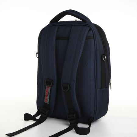 Backpack - male bag, textiles, blue color-6