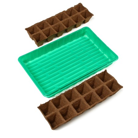 Set for seedlings: peat cassette, 24 cells (4 × 4 cm) 50 ml, pallet, Greengo-1