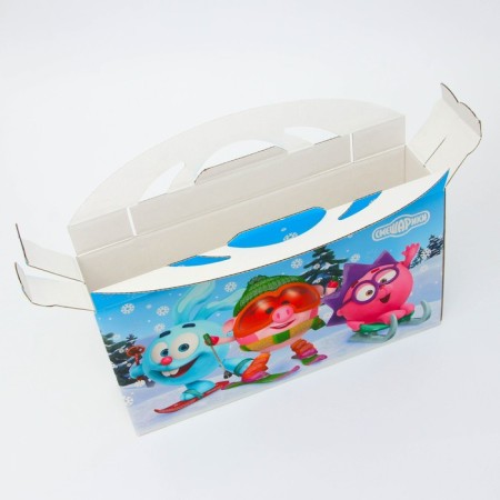 New Year. Gift box New Year's portfolio Maxi Wide Smeshariki License 37 x 8 x 20.2 cm.-3