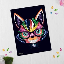 Mosaic with rhinestones 