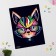 Mosaic with rhinestones "Cat with glasses." Set for creativity