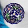 Candy of Rishtan ceramics "Flowers", 13 cm, blue