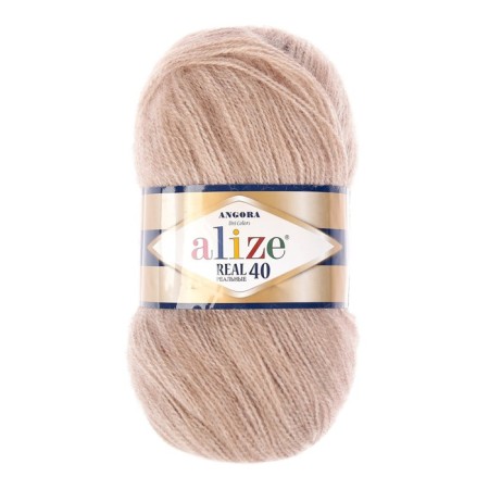 Yarn "Angora Real 40" 60% acrylic, 40% wool 430m/100g (152 Bezh. Mel)-1