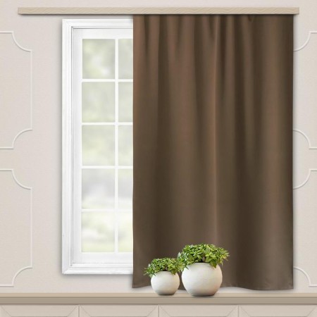 Curtain curtain for the kitchen Witerra matte 135x180 cm, brown, blackout, PE100%
