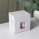Ceramic mug with a spoon "Stylish Bear", 320 ml, pink color