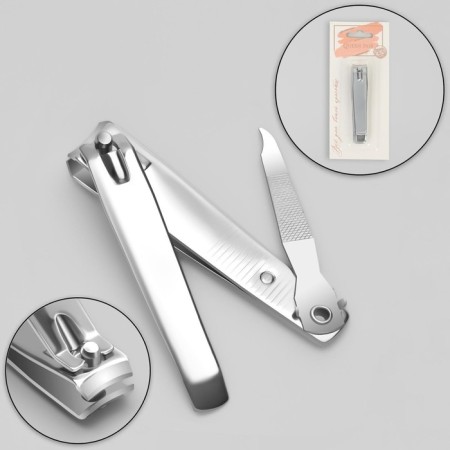 Kusachki - Pedicier, with a file, 8 cm, on a blister, silver color.-2