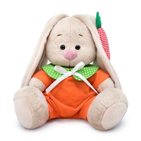 Soft toy "Bunny mi in an orange overalls", 15 cm-5
